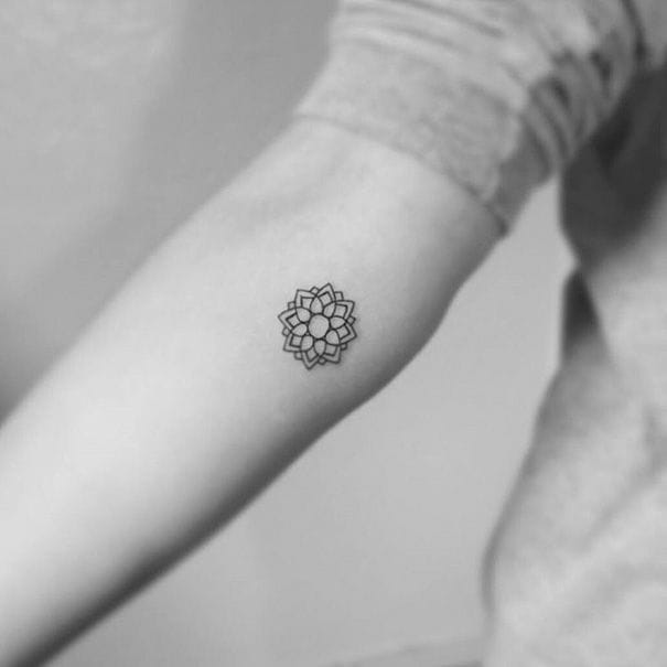 minimalist mandala tattoo