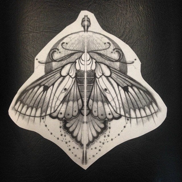 butterfly baroque tattoo