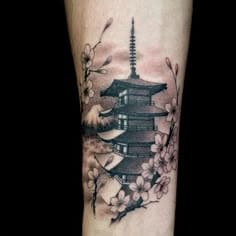 chinese architecture tattoo