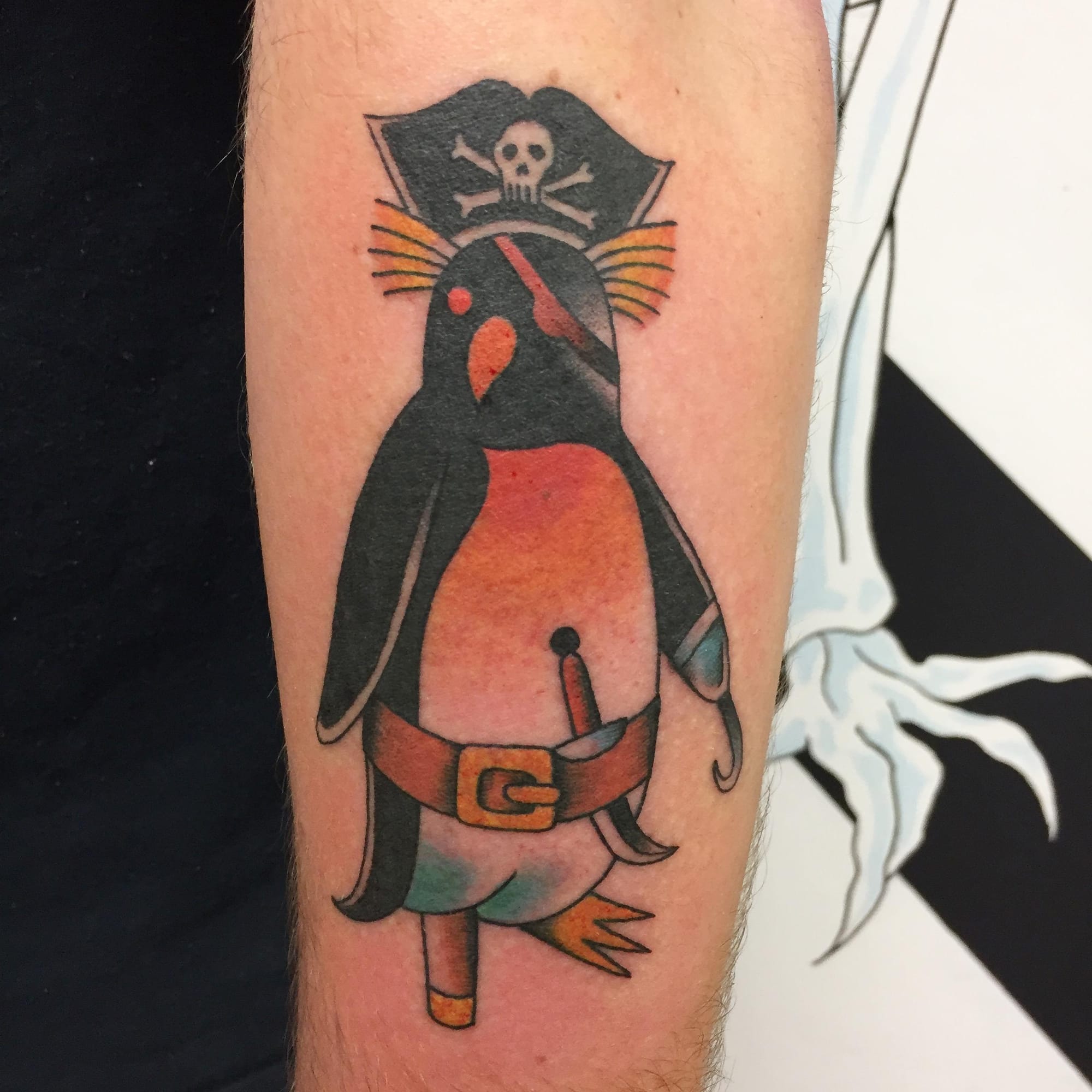 penguin pirate tattoo