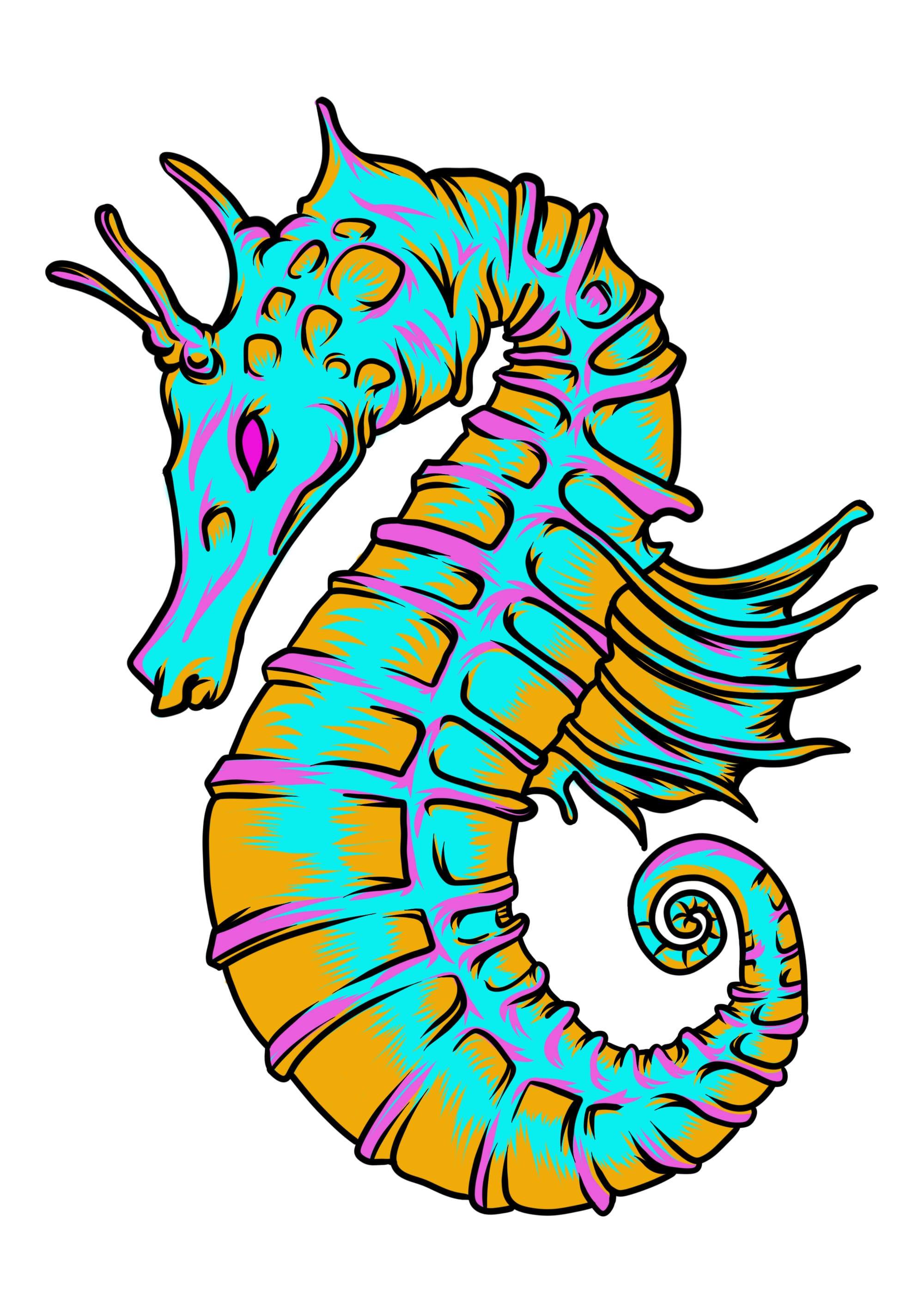 unique seahorse design