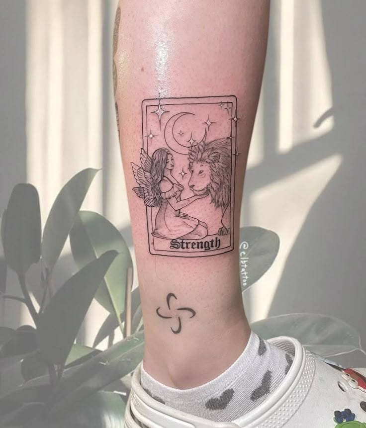 minimalist tarot tattoo