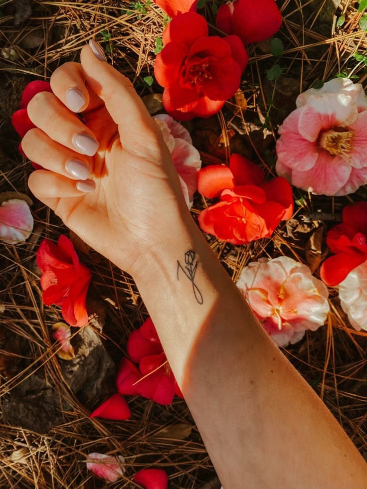 rose incorporated j tattoo