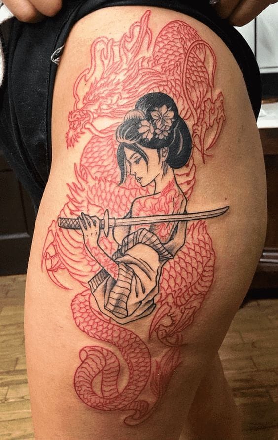 chinese pattern mulan tattoo