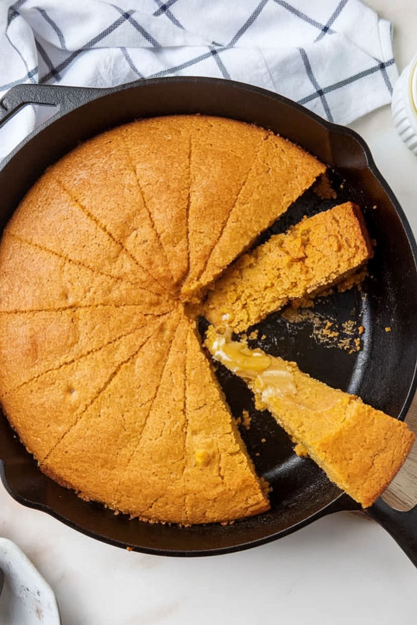 Skillet Cornbread with Honey Butter