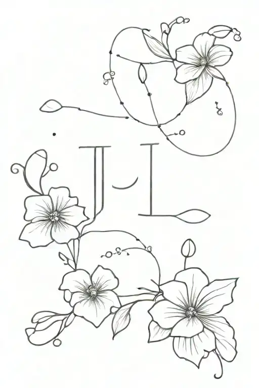 constellation styled j tattoo