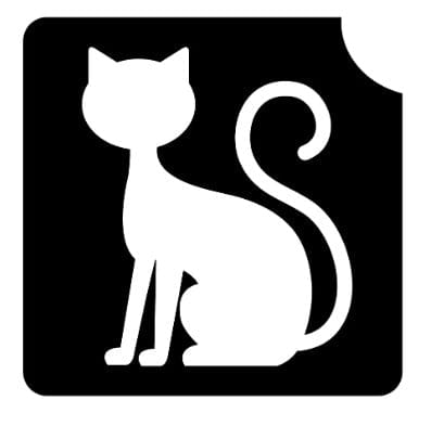 a dazzling glitter tattoo of cat silhouette