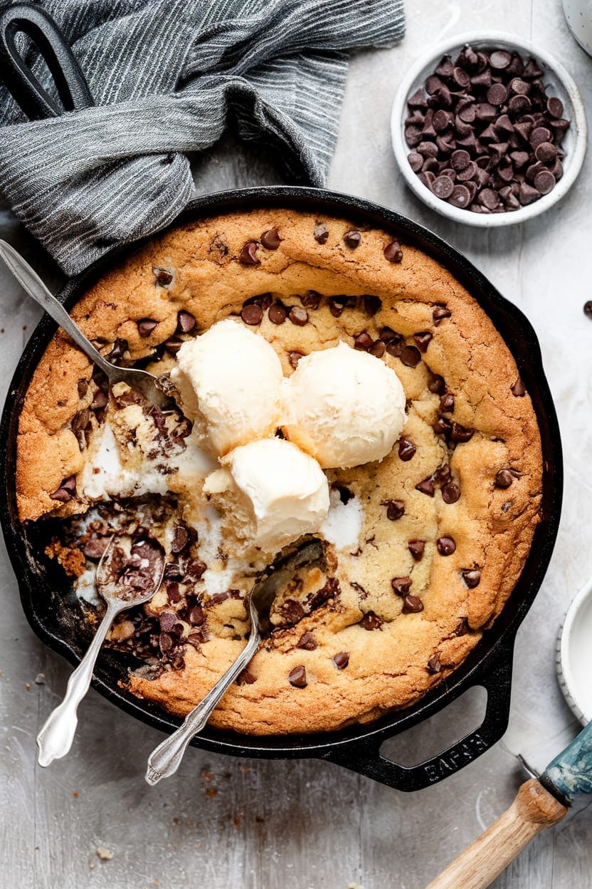 Skillet Chocolate Chip Cookie