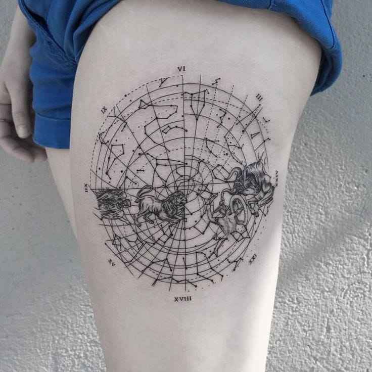 constellation map tattoo
