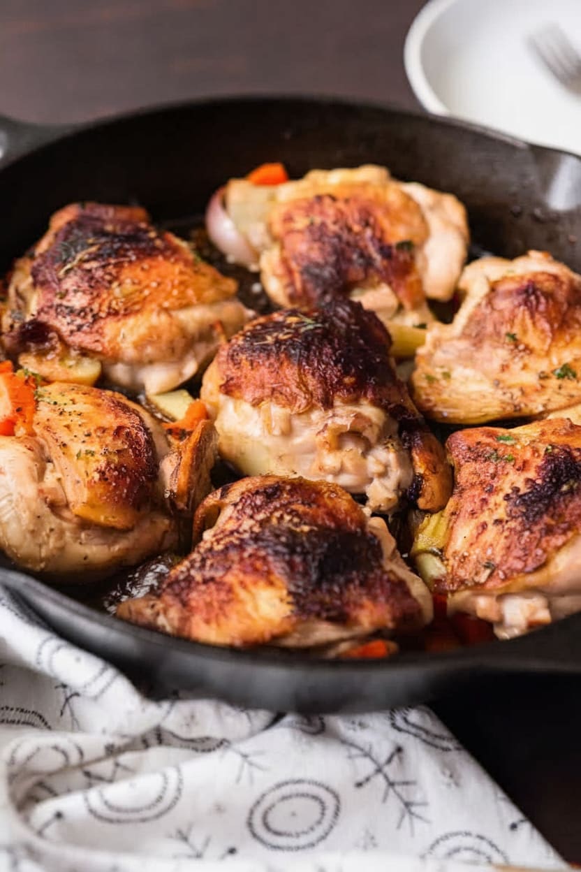 Crispy Skillet Chicken Thighs