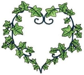 heart shaped ivy tattoo