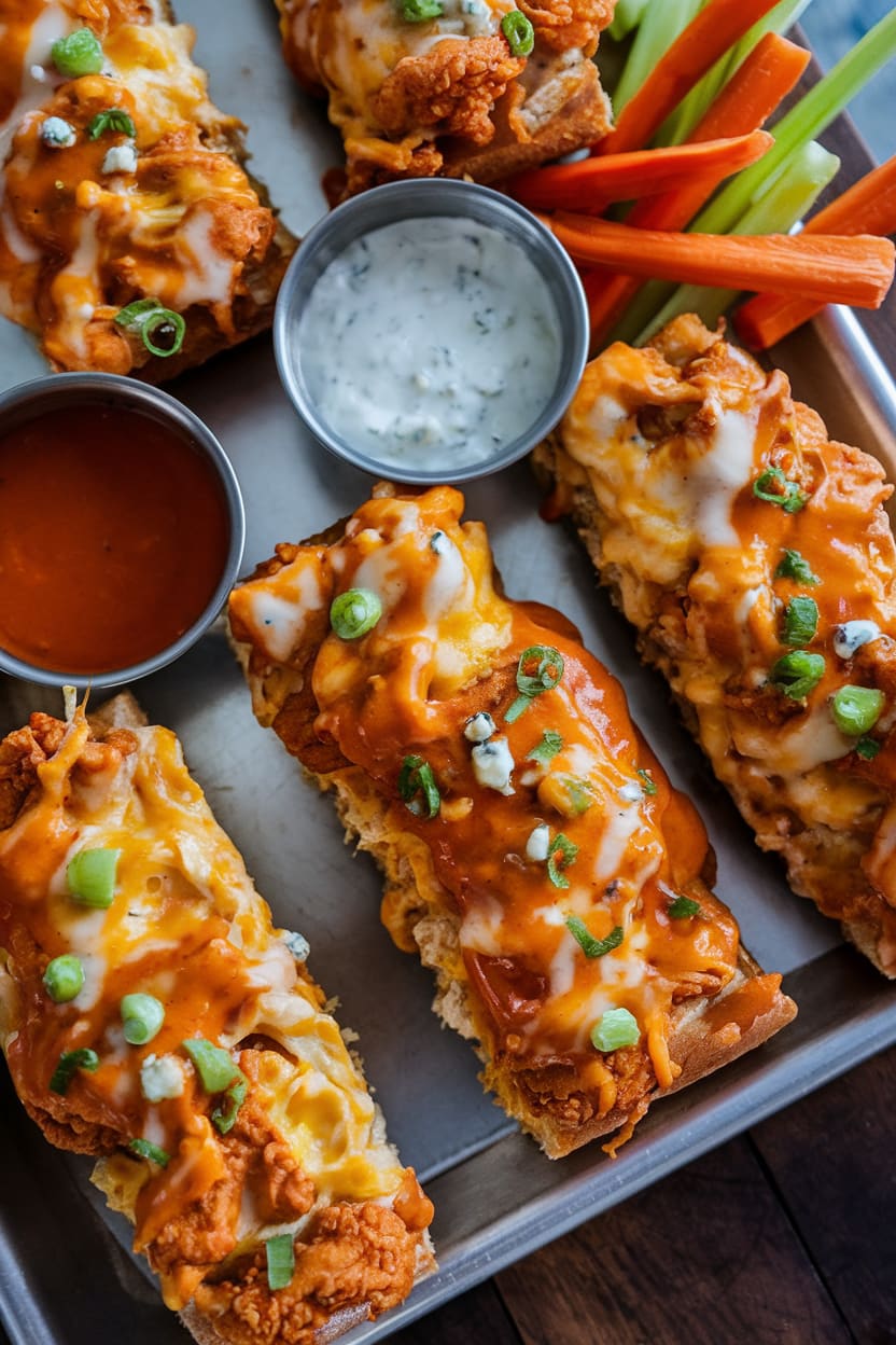 Buffalo Chicken French Bread Pizza