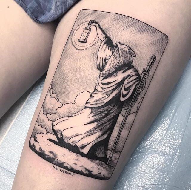 the hermit tarot tattoo