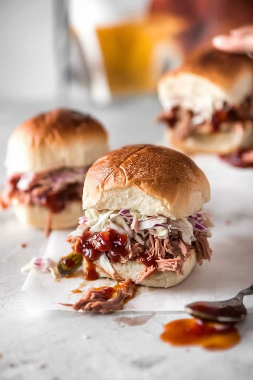 Slow Cooker BBQ Pulled Pork Sandwiches