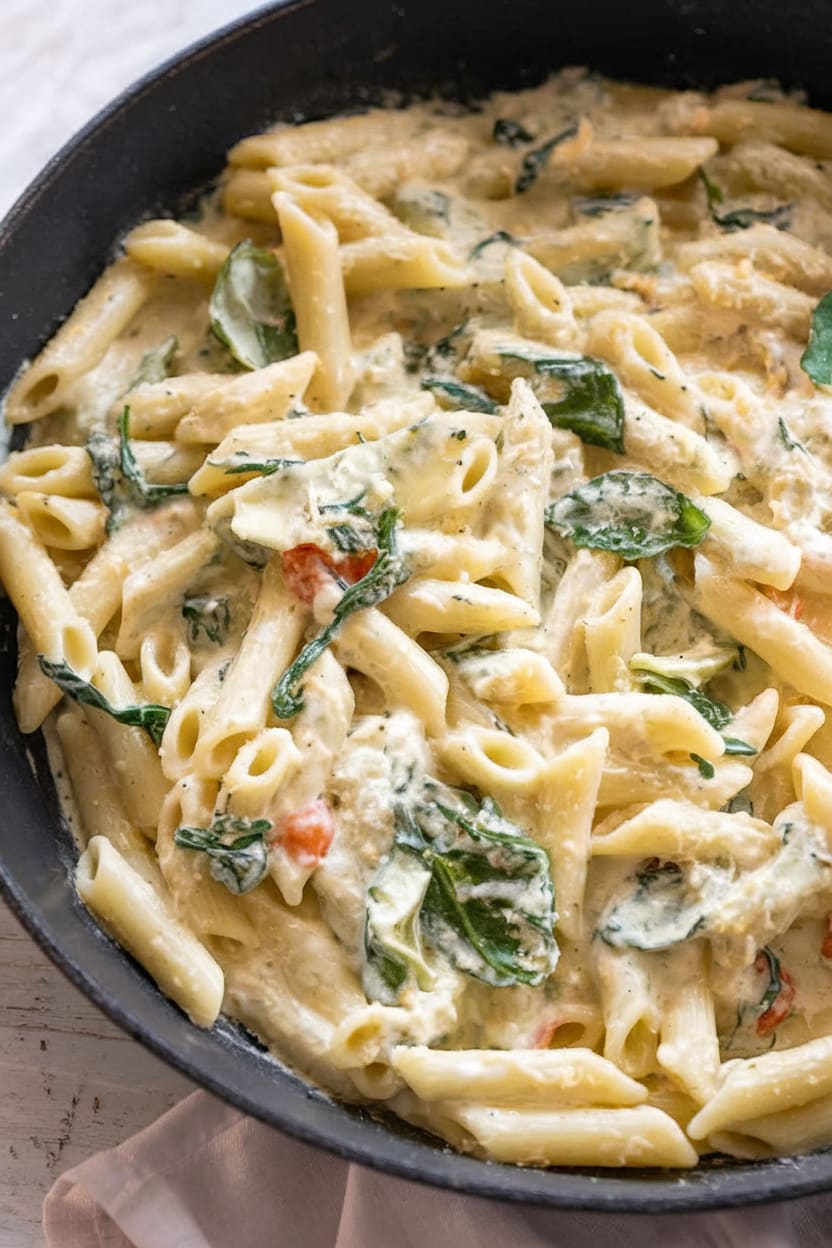 Spinach and Artichoke Pasta