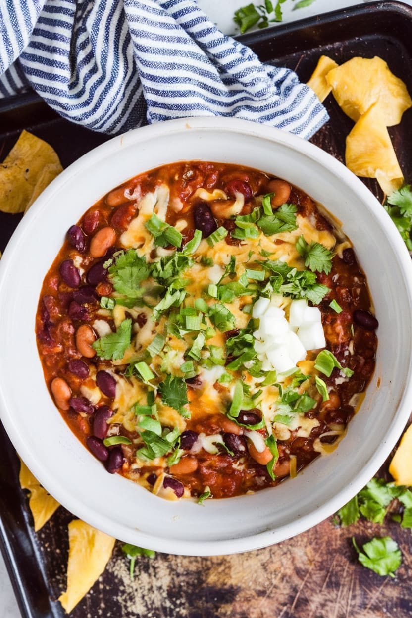 Slow Cooker Three Bean Chili