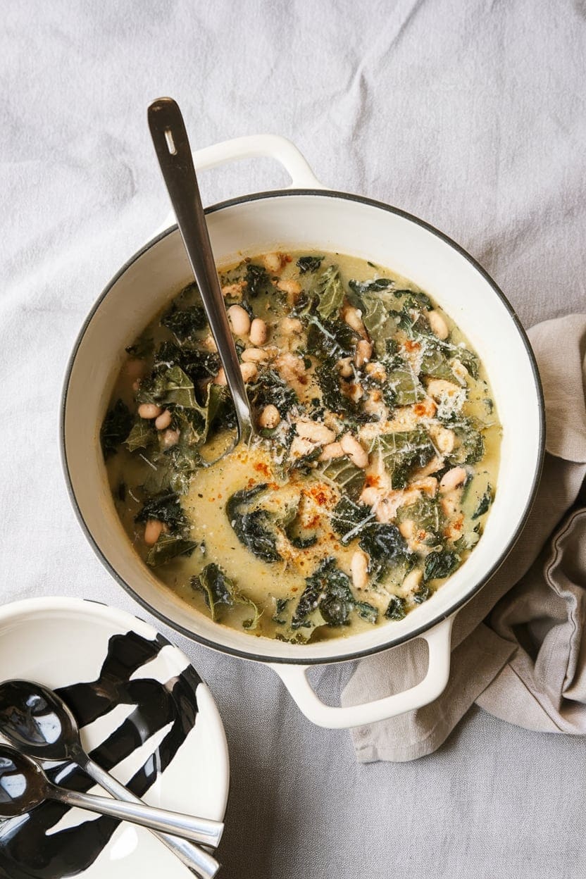 Creamy White Bean Soup with Kale
