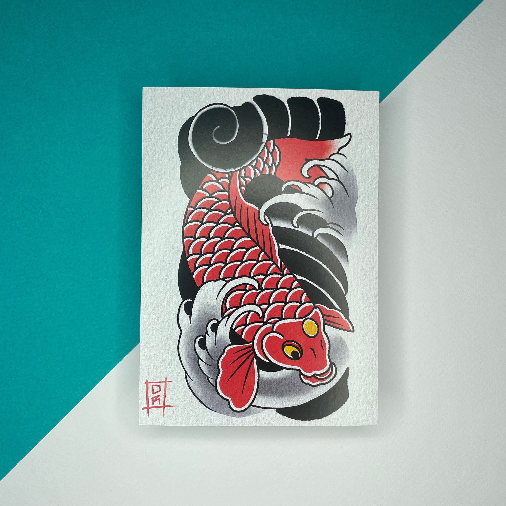 japanese wave koi tattoo