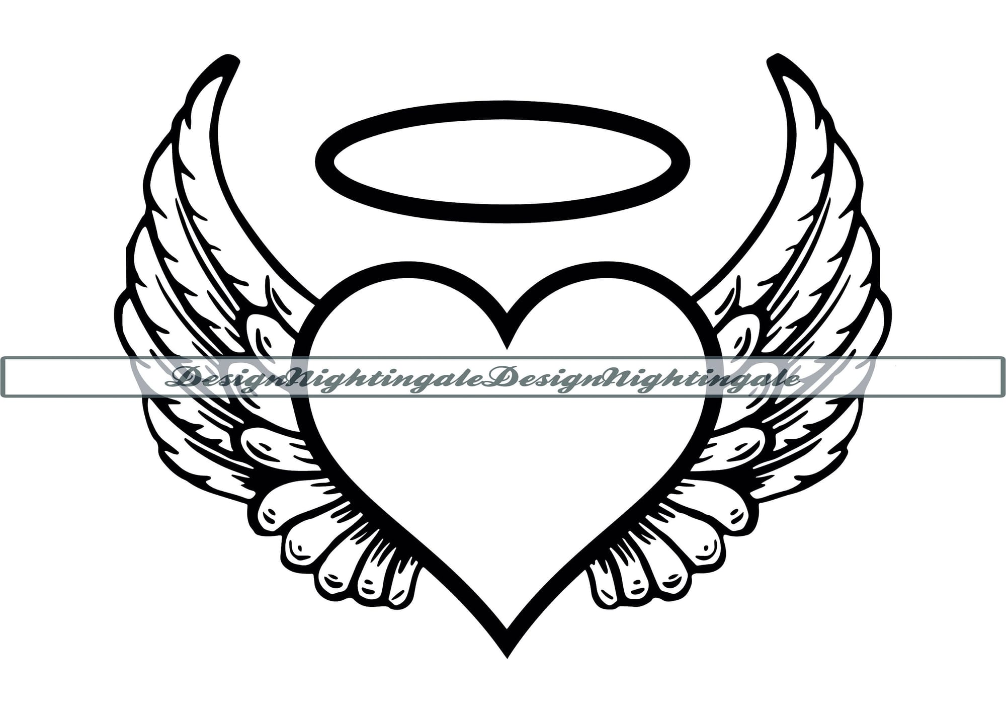 memorial silhouette with halo tattoo