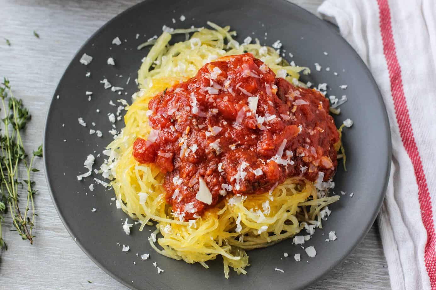 Spaghetti Squash with Marinara Sauce Recipe