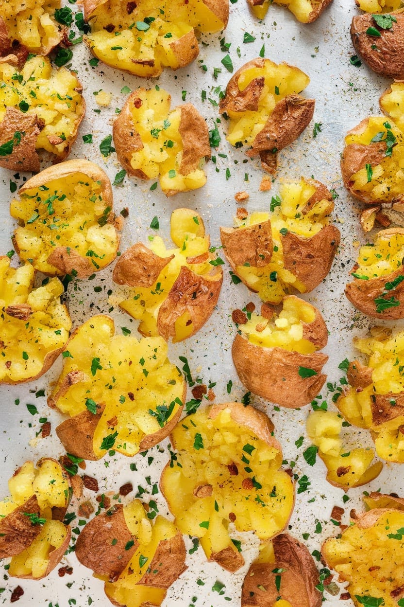 4-Ingredient Crispy Smashed Potatoes (Vegan)