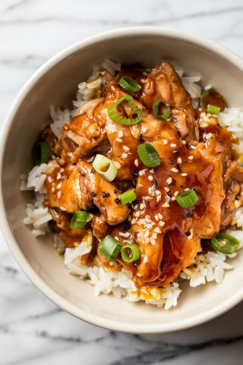 Honey Garlic Slow Cooker Chicken Thighs
