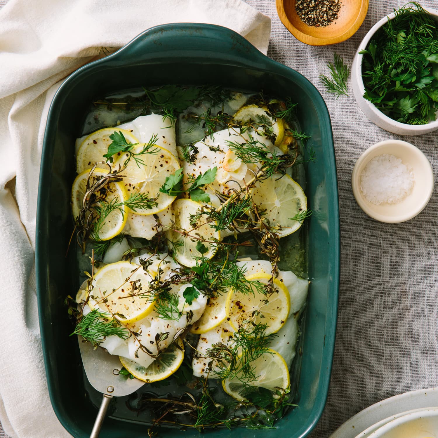 Baked Cod with Lemon and Herbs Recipe
