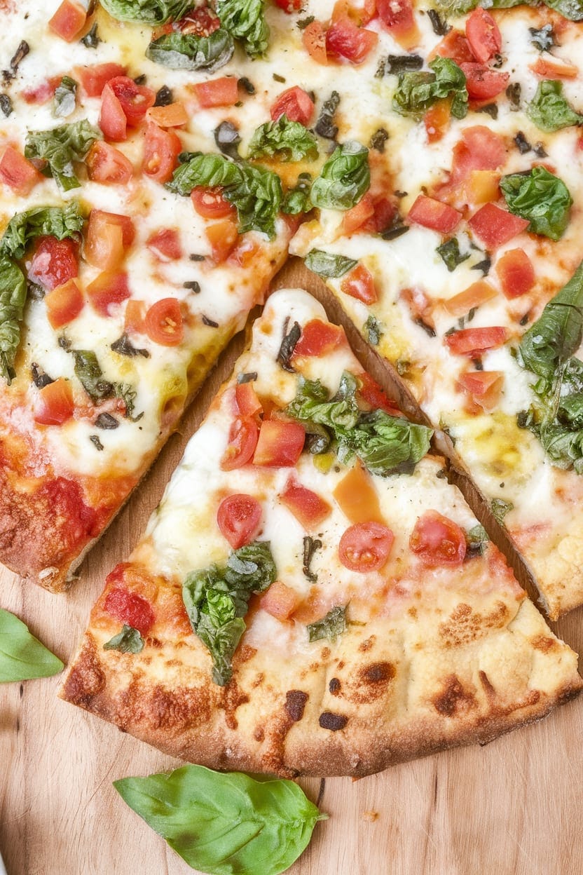 Margherita Pizza with Cauliflower Crust