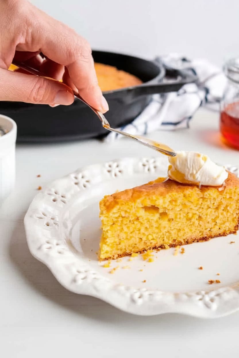 Skillet Cornbread with Honey Butter