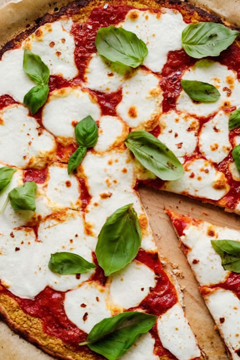 Margherita Pizza with Cauliflower Crust