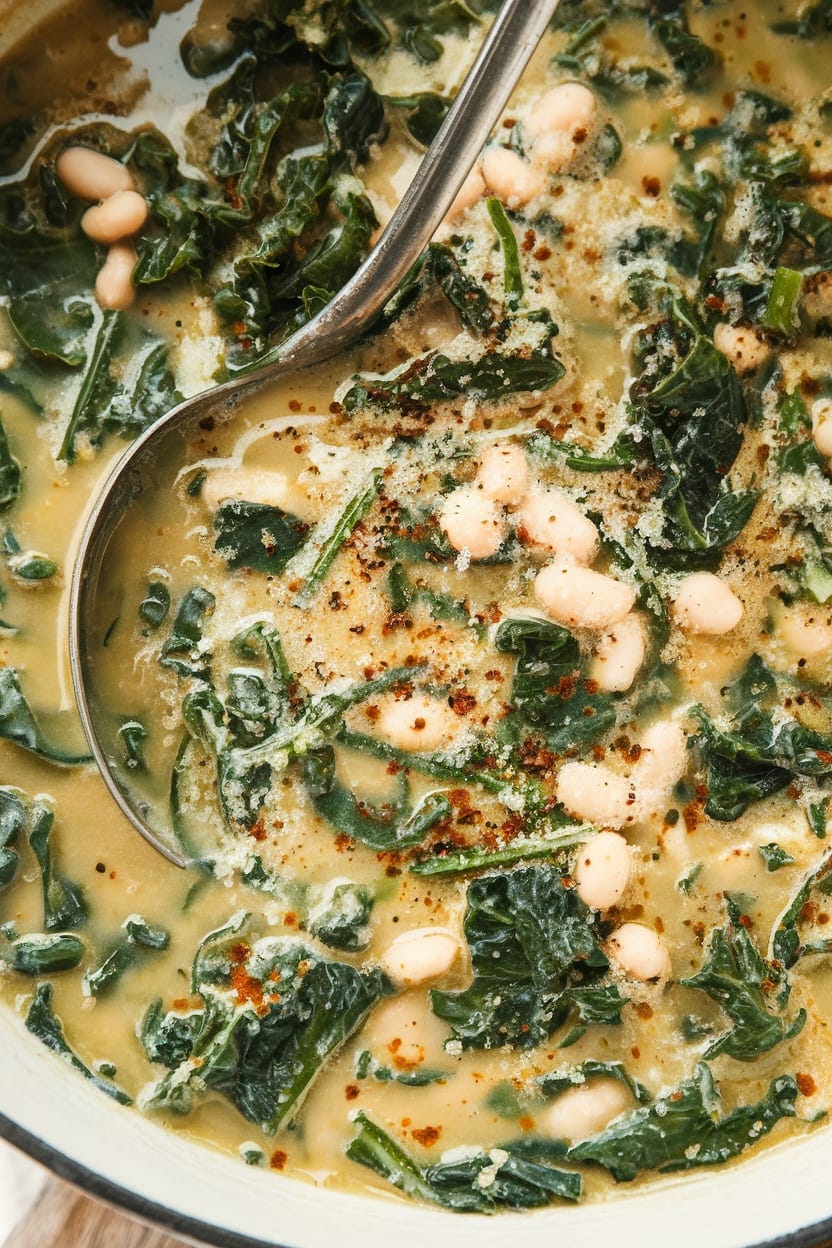 Creamy White Bean Soup with Kale