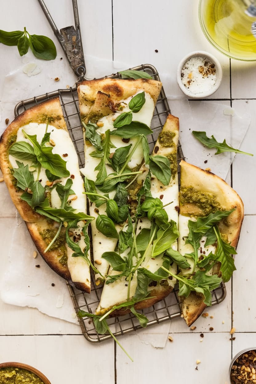 Pesto Flatbread Pizza