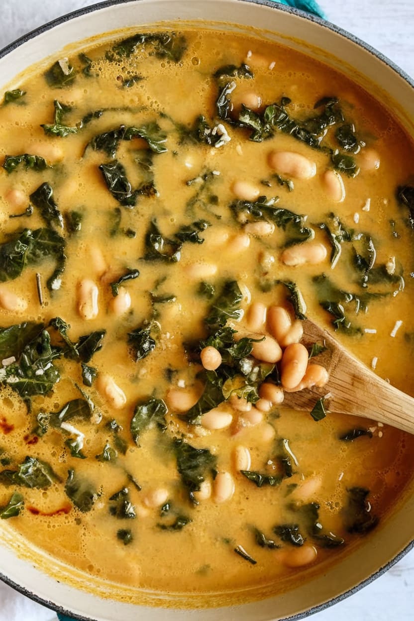 Creamy White Bean Soup with Kale