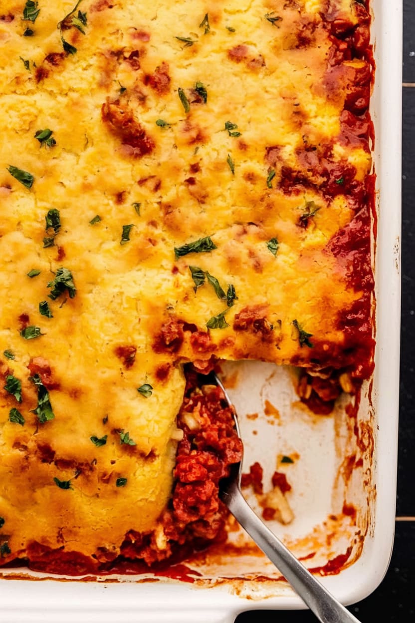 Sloppy Joe Cornbread Casserole