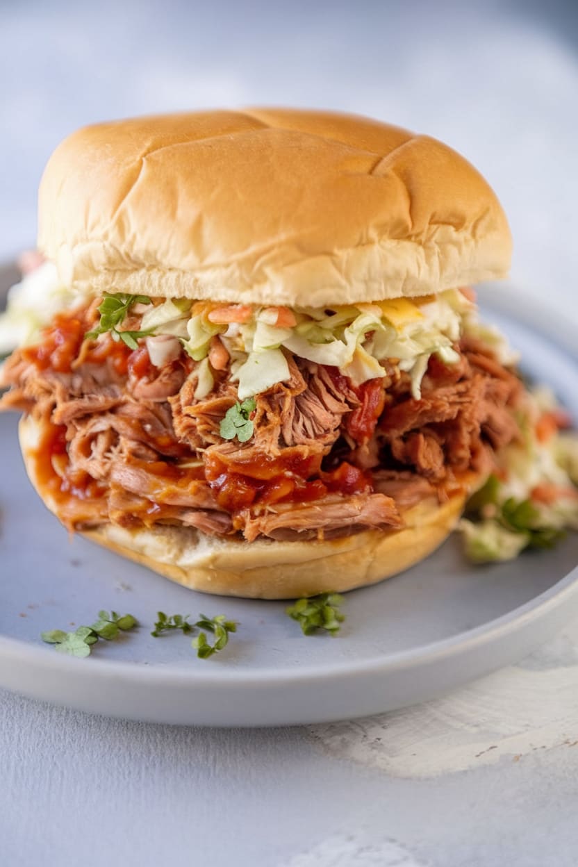 Slow Cooker BBQ Pulled Pork Sandwiches