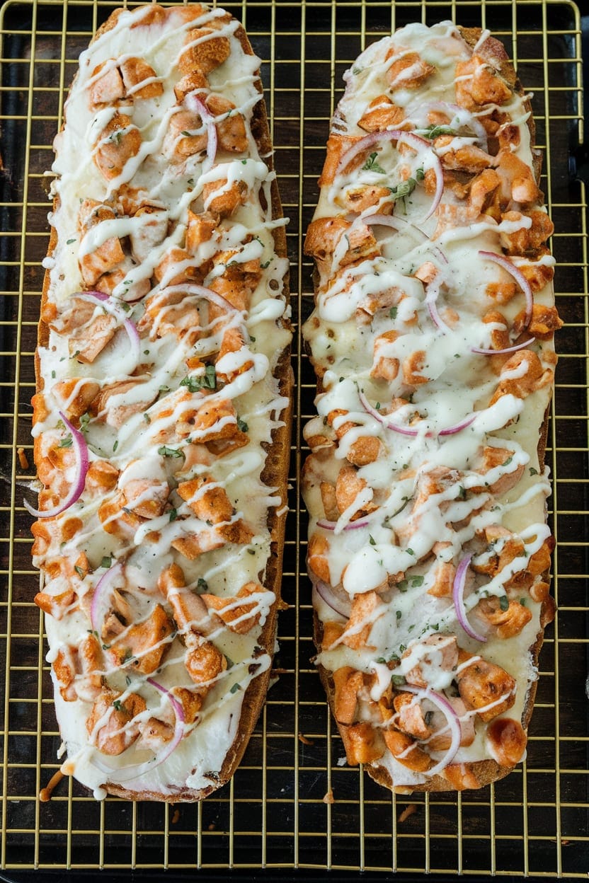 Buffalo Chicken French Bread Pizza