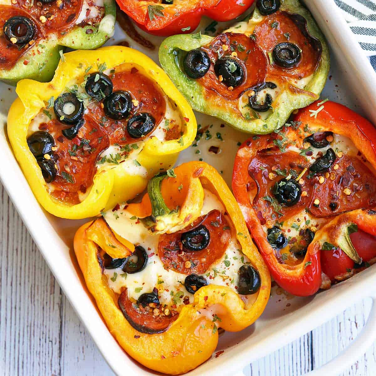 Bell Pepper Pizzas Recipe