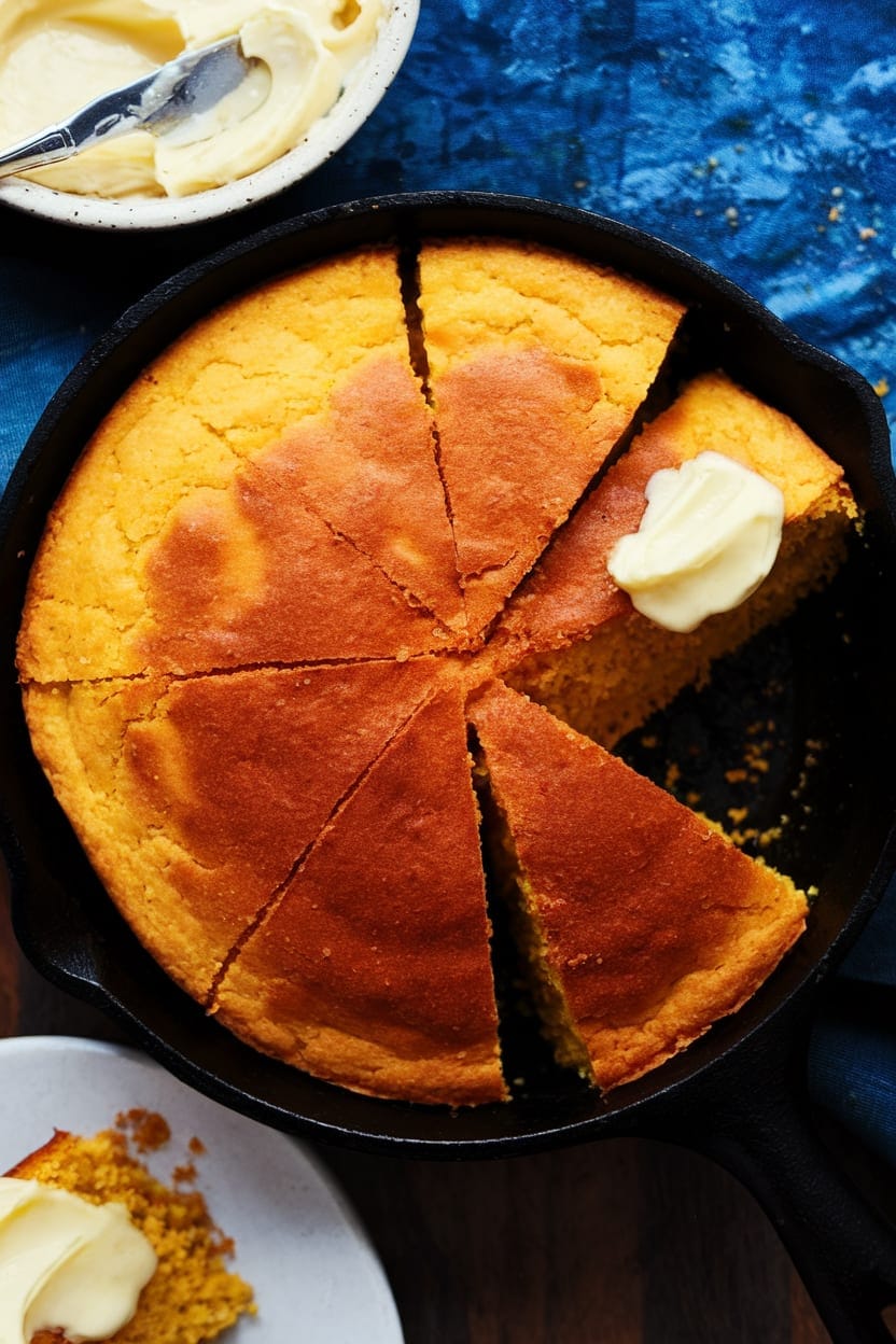 Skillet Cornbread with Honey Butter