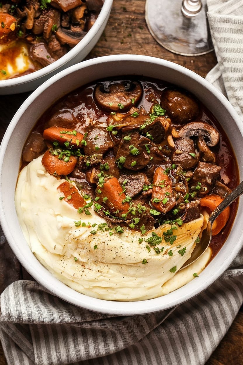 Classic French Beef Bourguignon