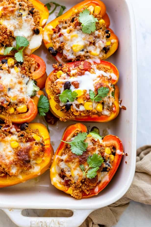 Stuffed Bell Peppers with Quinoa and Vegetables Recipe
