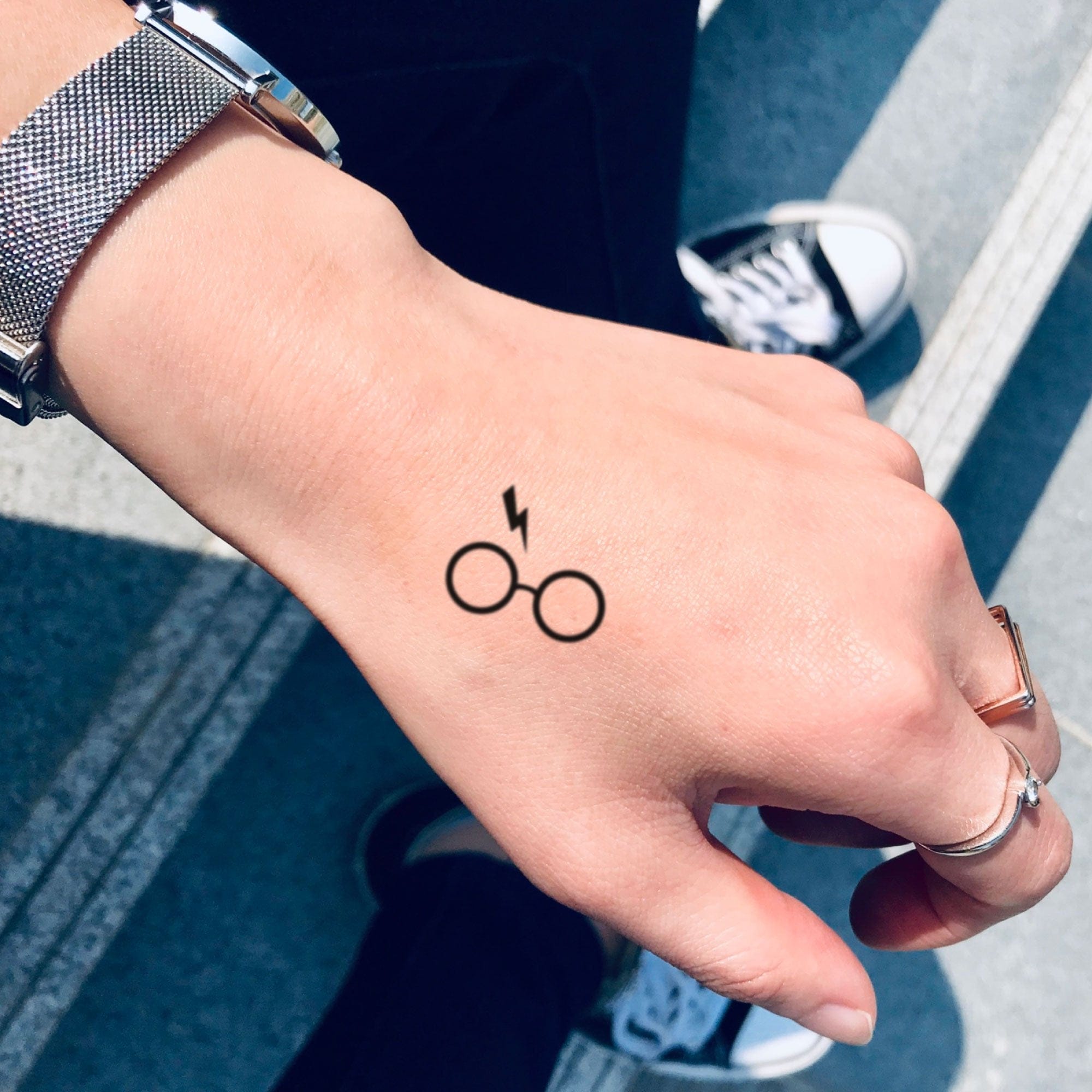 harry potter glasses tattoo