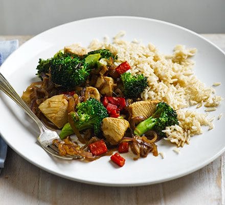 Chicken Stir-Fry with Brown Rice Recipe