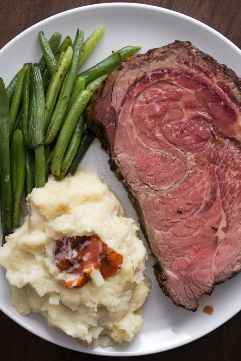 Prime Rib with Garlic Herb Butter
