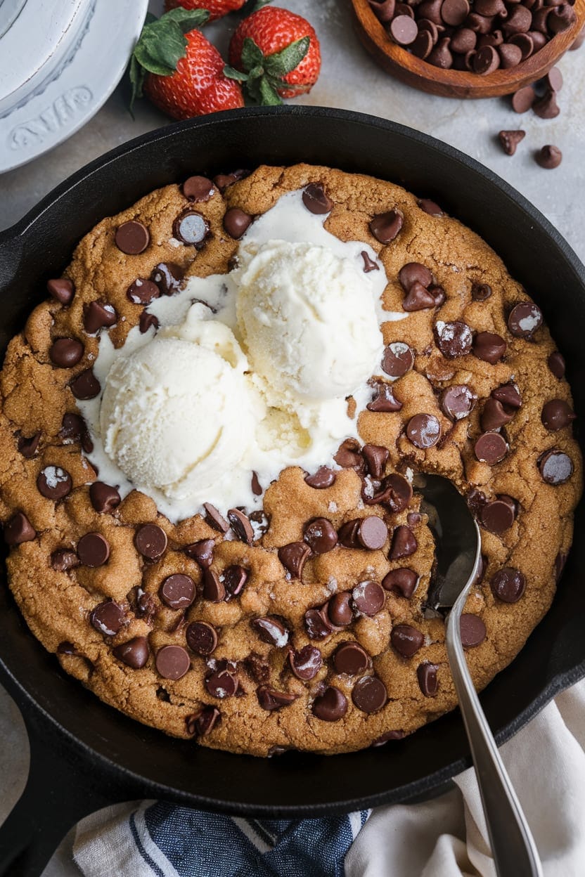 Skillet Chocolate Chip Cookie