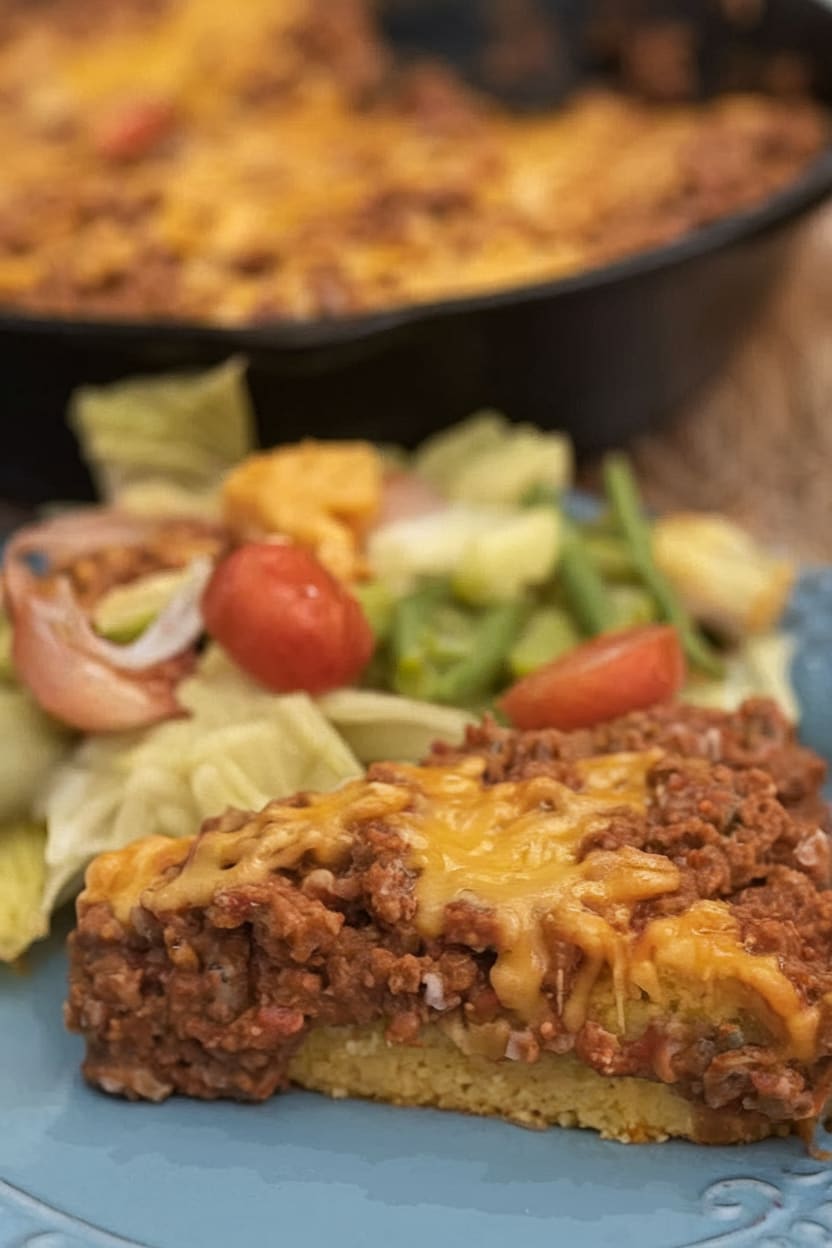 Sloppy Joe Cornbread Casserole