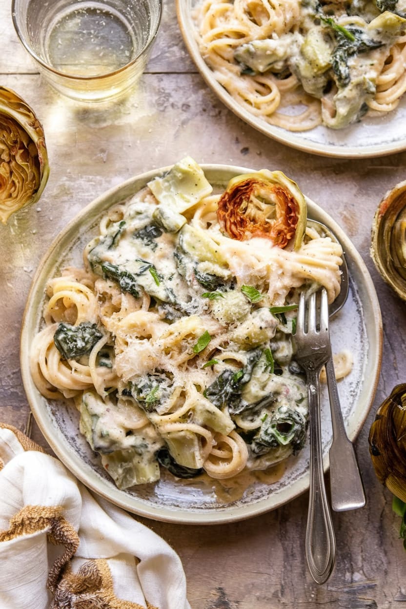 Spinach and Artichoke Pasta
