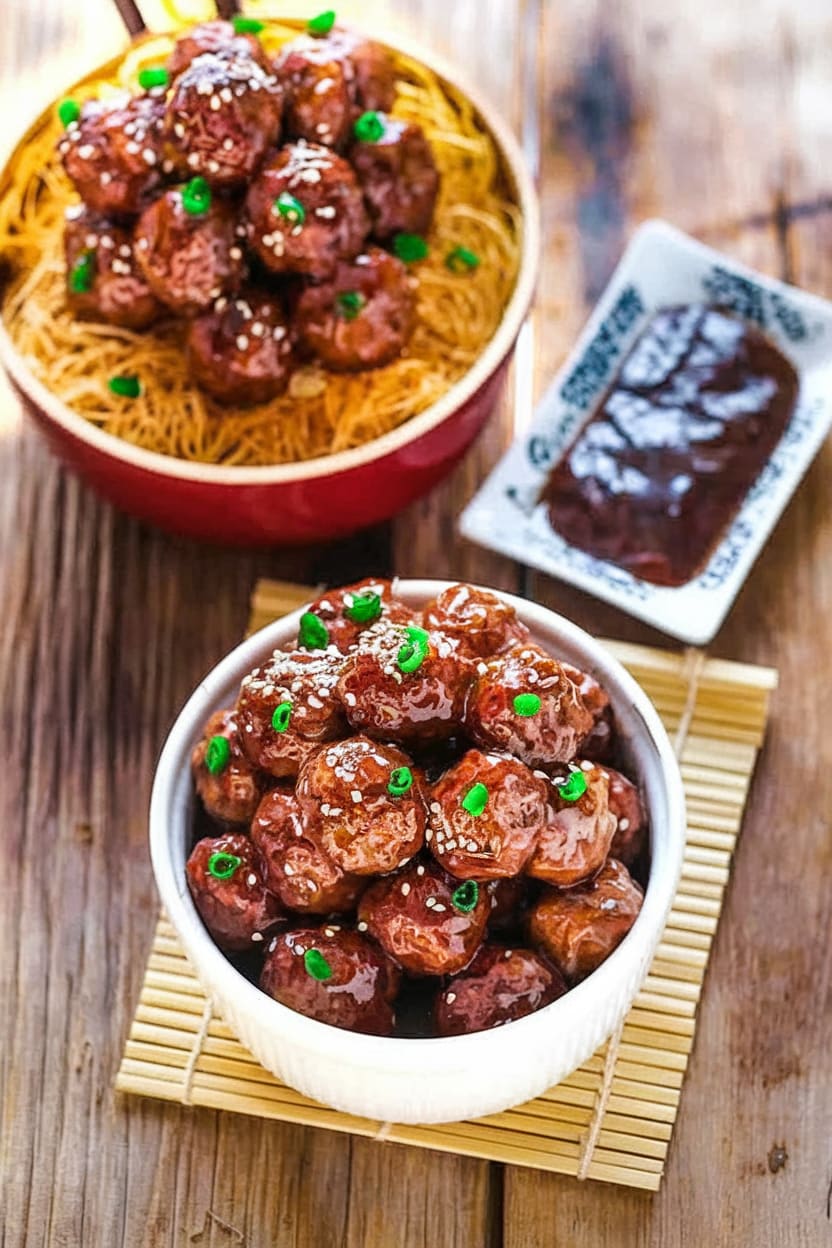 Sticky Asian Glazed Meatballs
