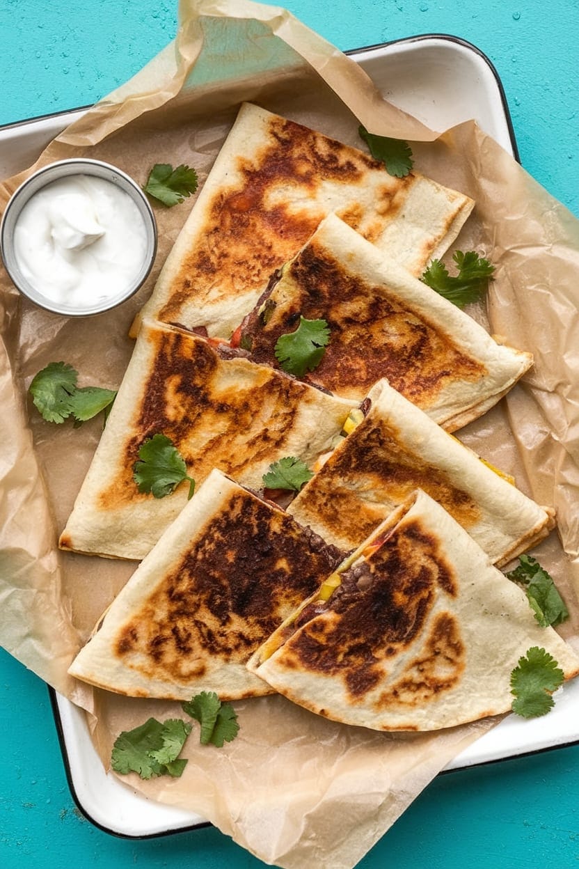 Hearty Black Bean Quesadillas