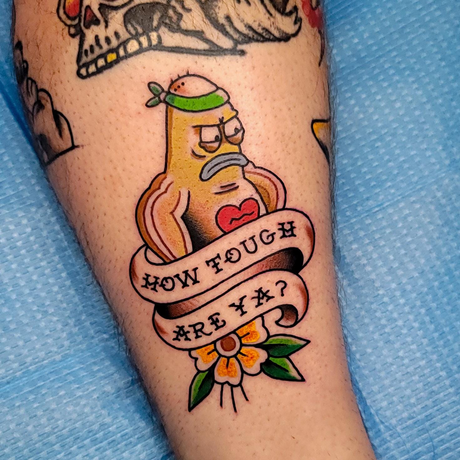 traditional spongebob tattoo