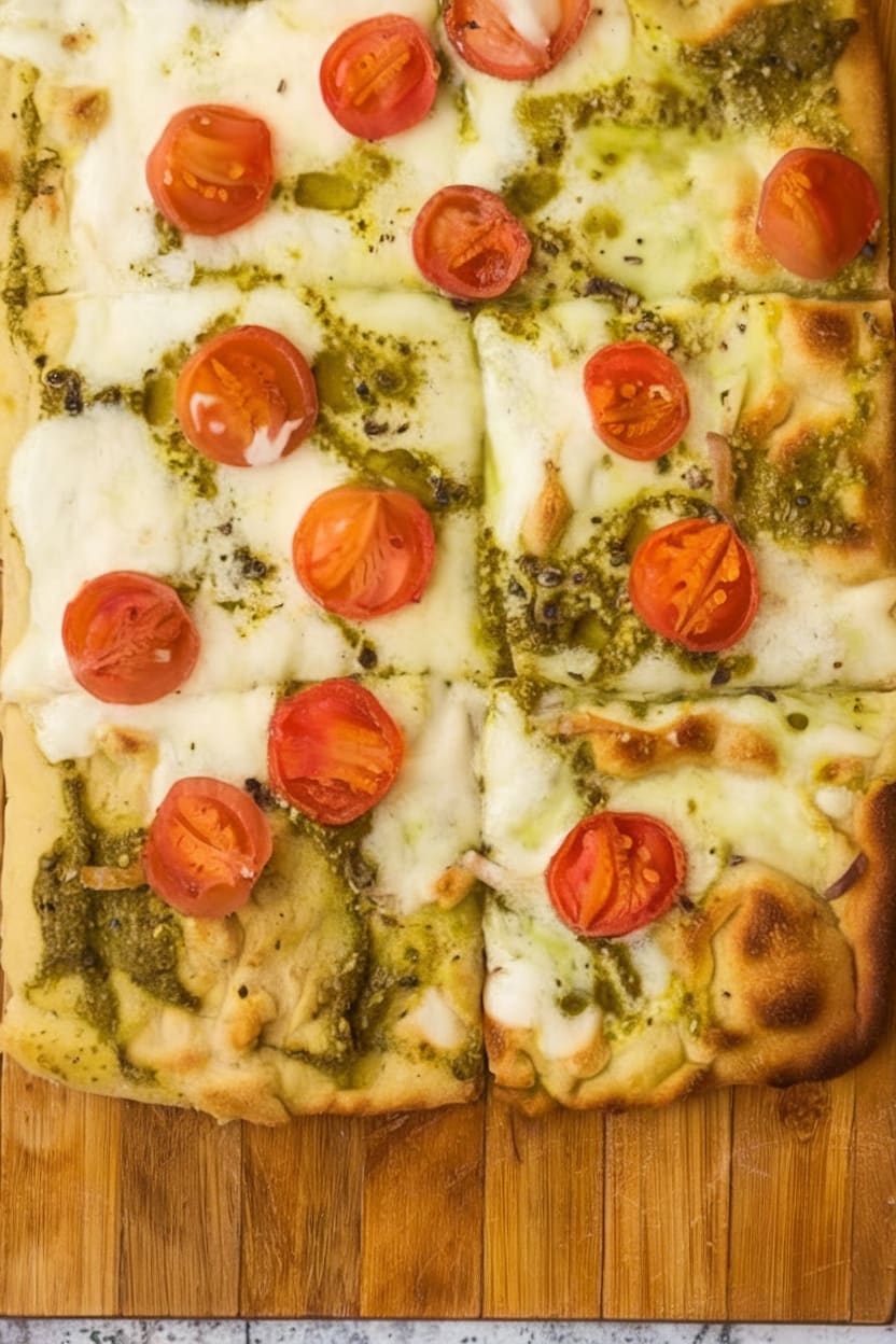 Pesto Flatbread Pizza
